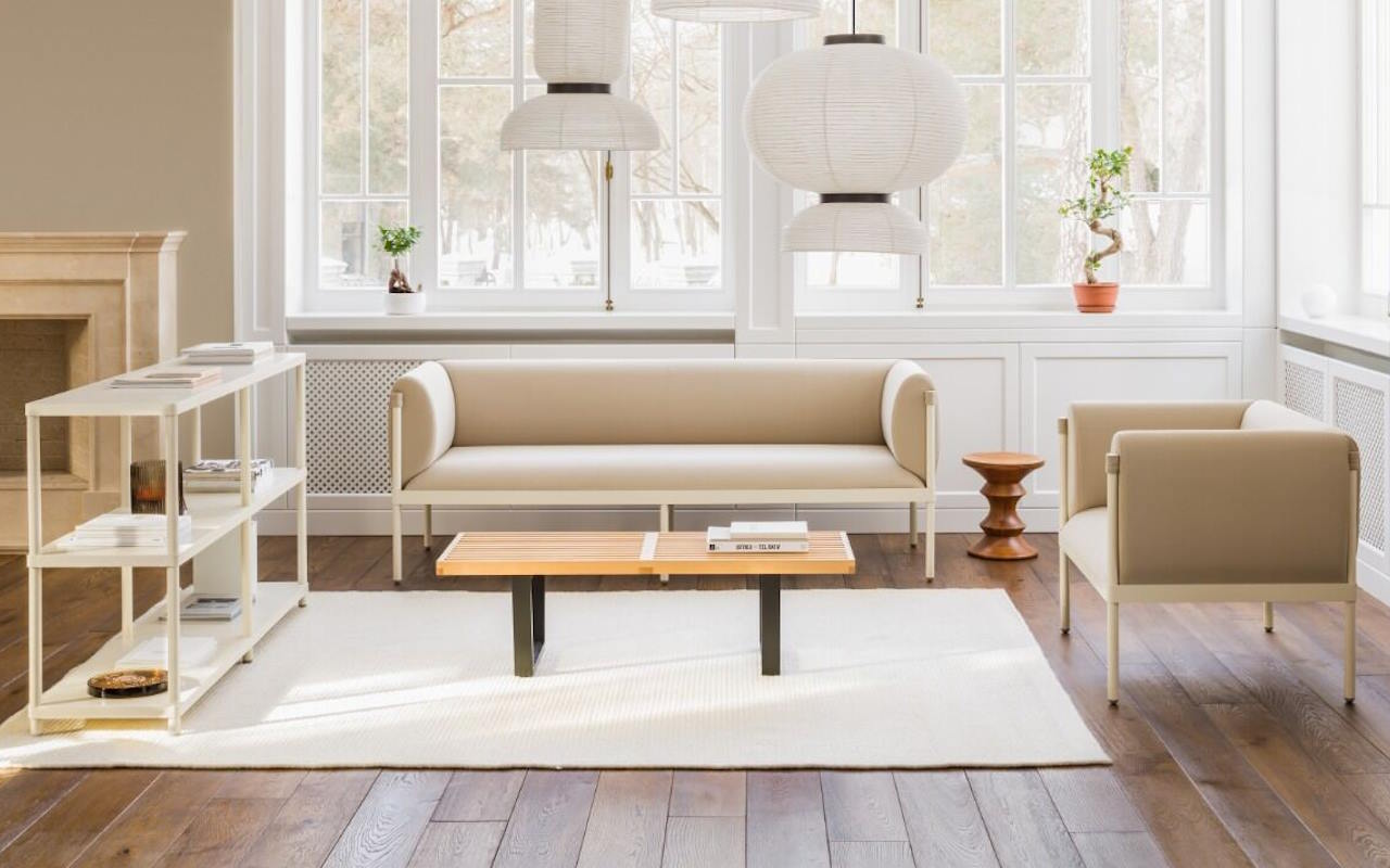 Stilt sofa s bijelim nogama