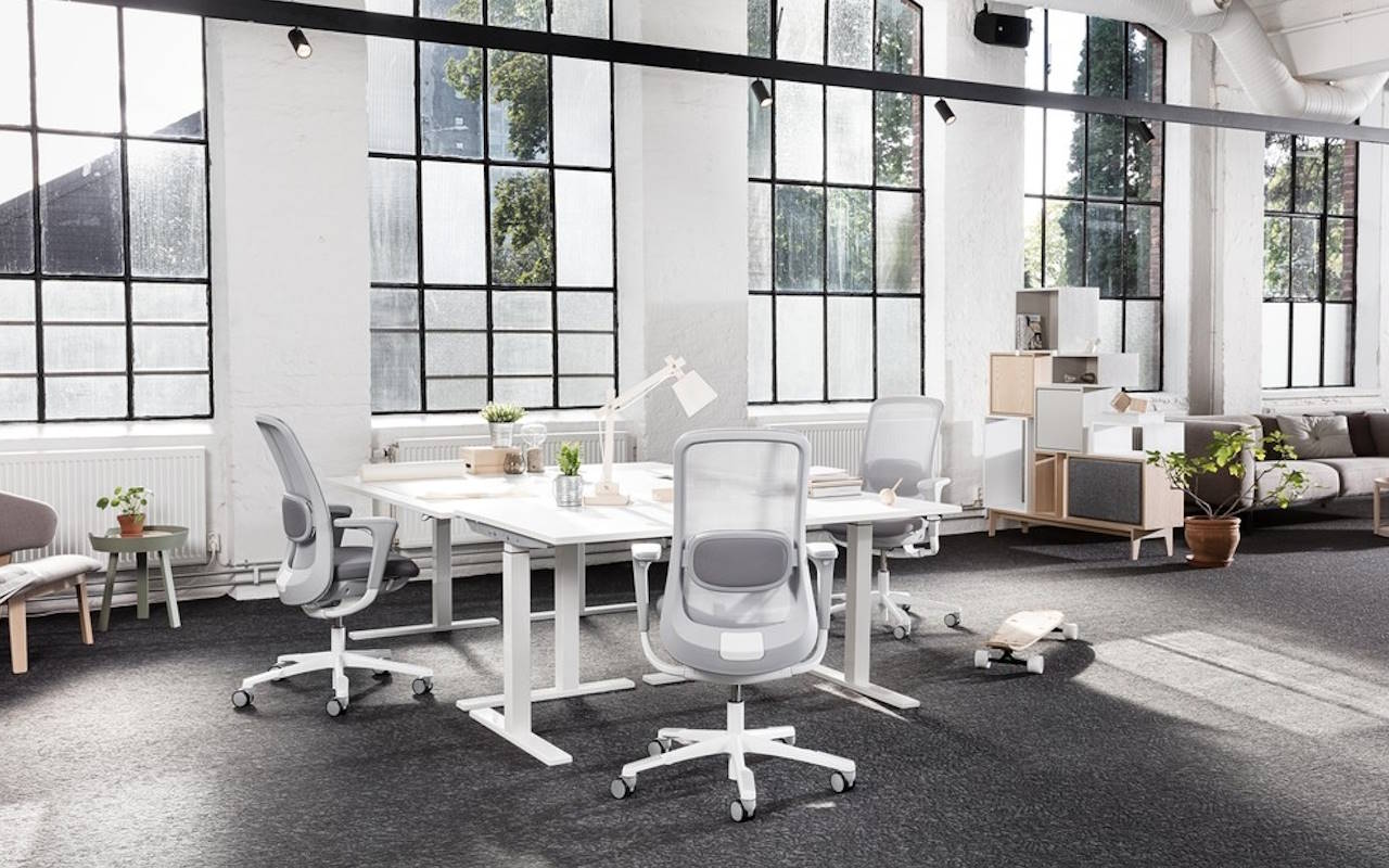 haf sofi mesh ergonomske stolice bijeel