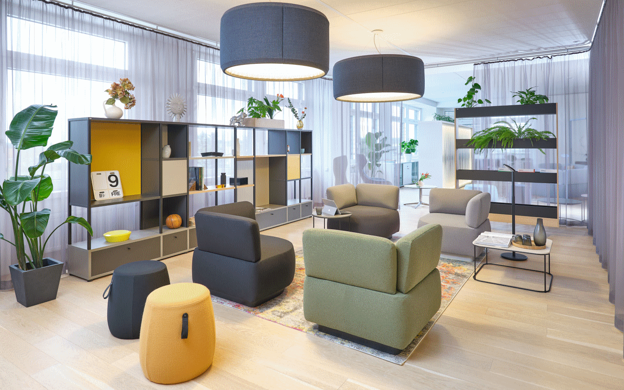 seliving sofa podijeljena u 4 dijela