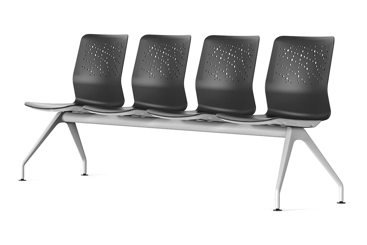 Klupa za čekaonicu Urban s aluminijskim nogama i gredom