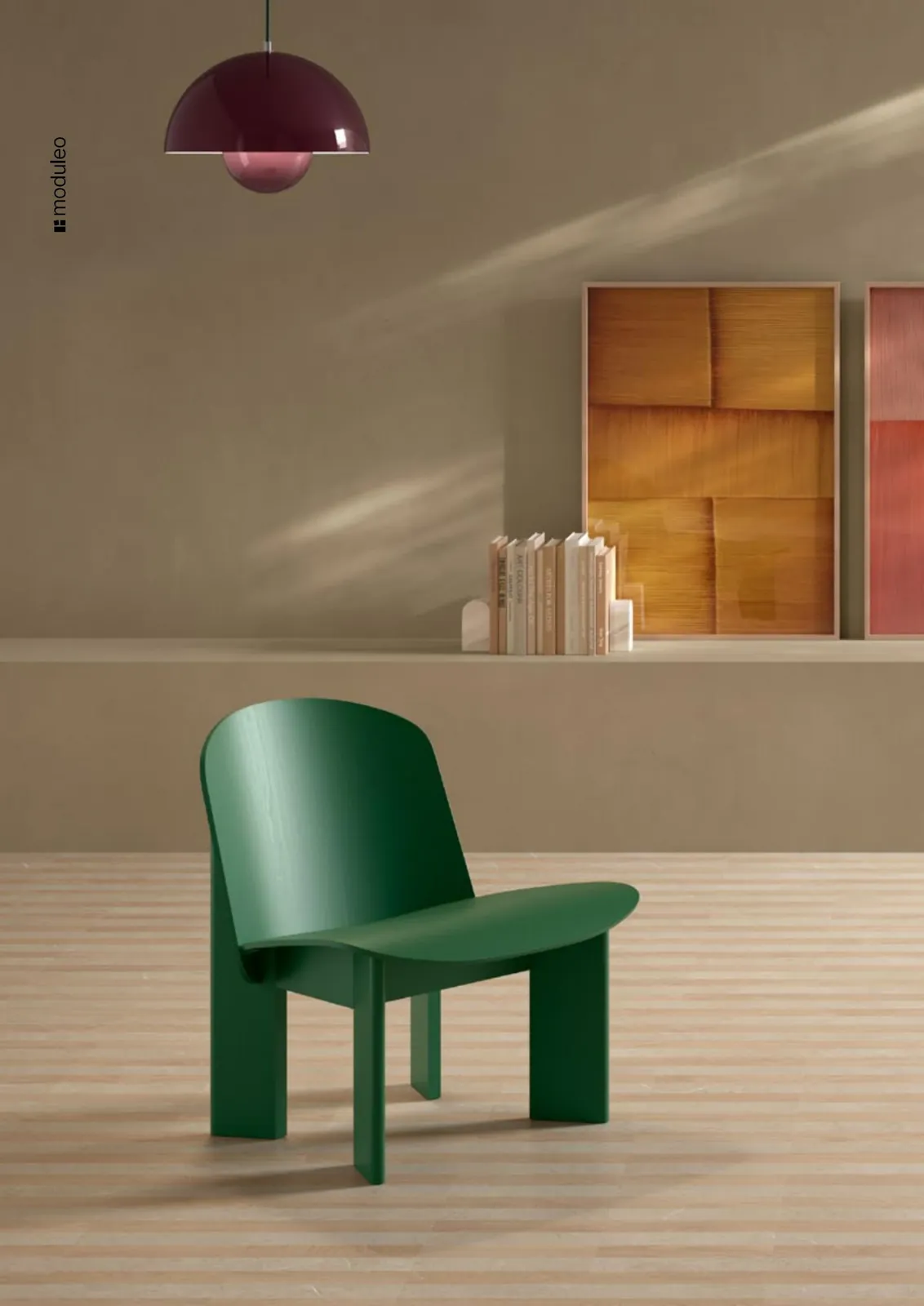 Lounge zona u uredu s LVT podom u dekoru drva