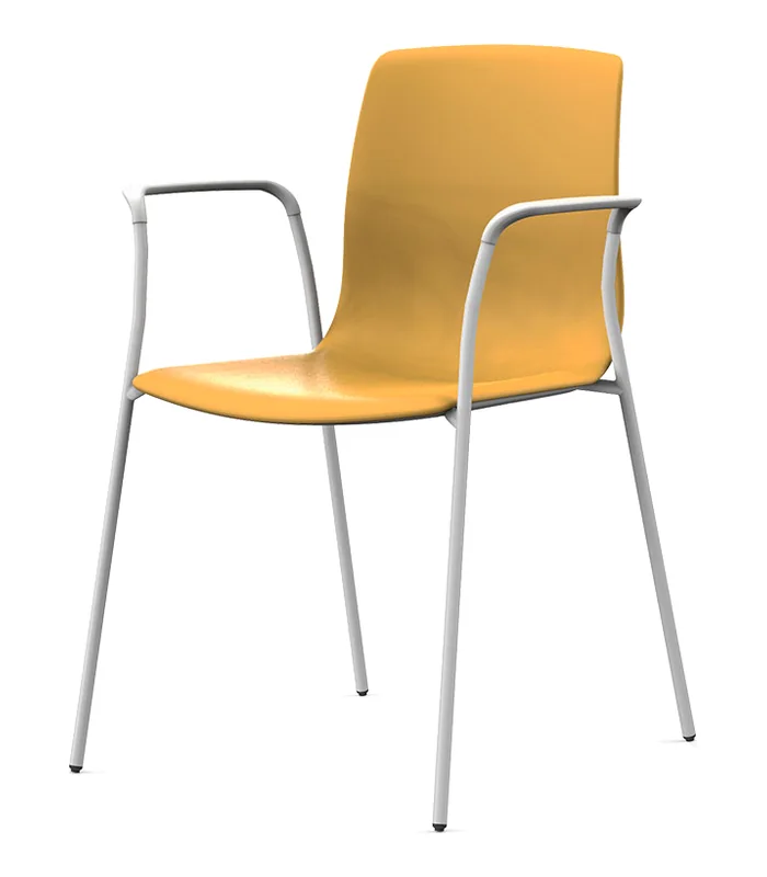 Žuta stolica Noom 50 s naslonima za ruke